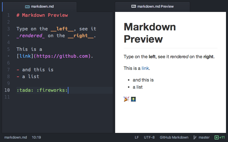 Markdown in Atom